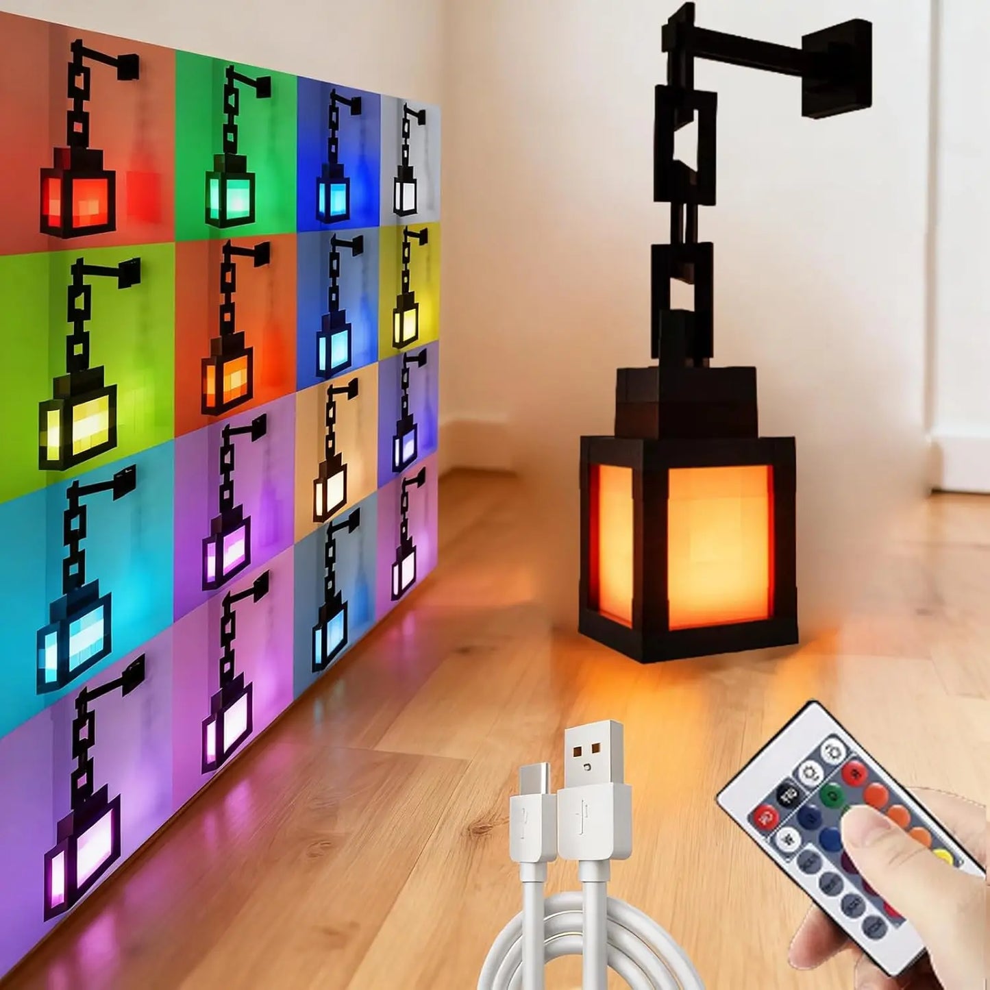 Pixel Lantern Night Light